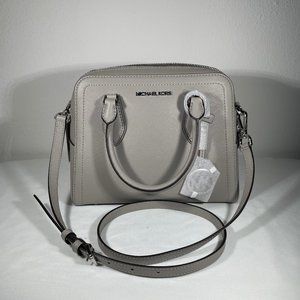 Ayden Medium Dome Pearl Grey Satchel